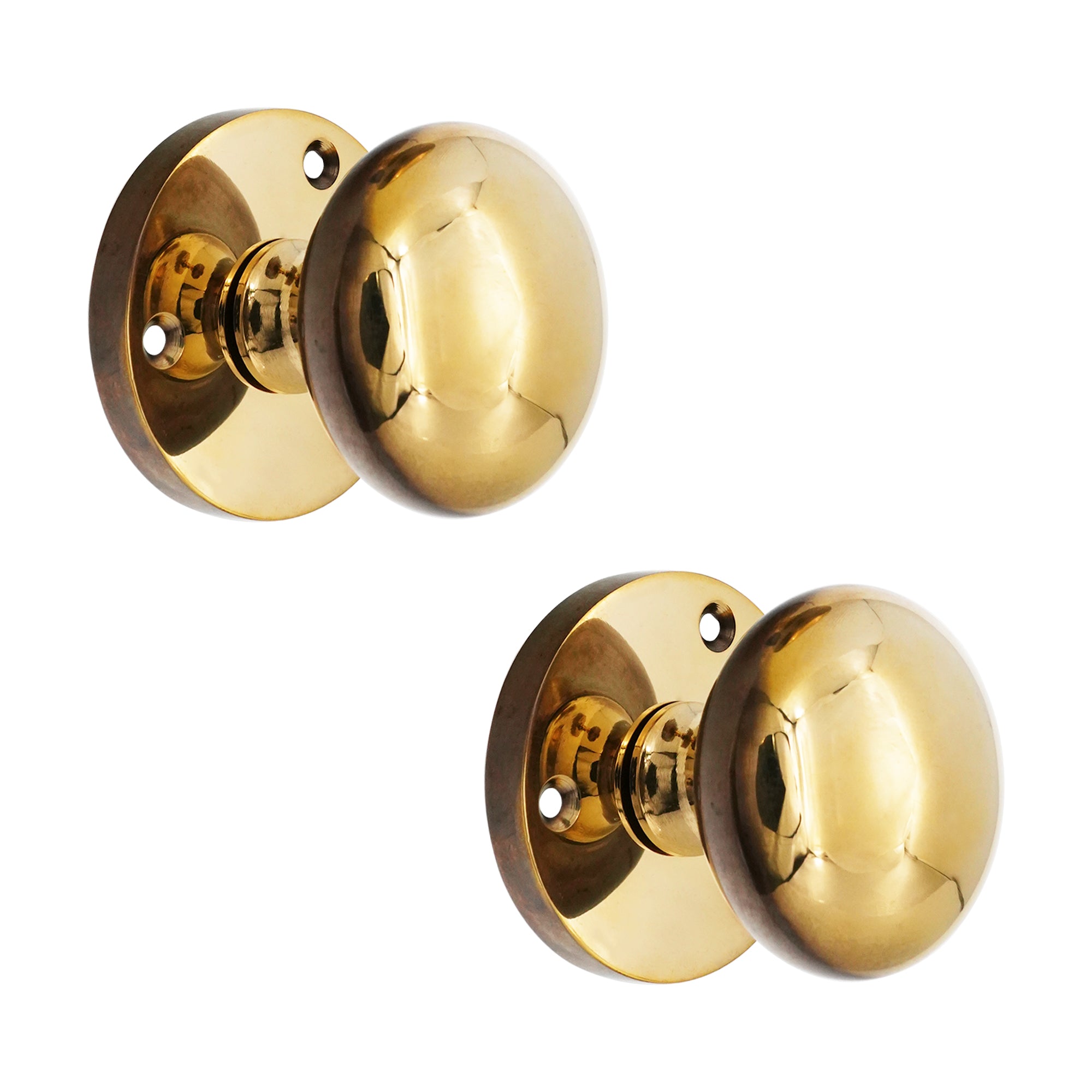 Victorian Mortice Door Knob Aged Brass