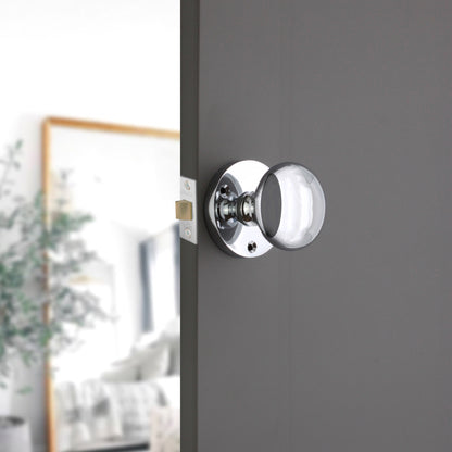 Victorian Door Knob Polished Chrome