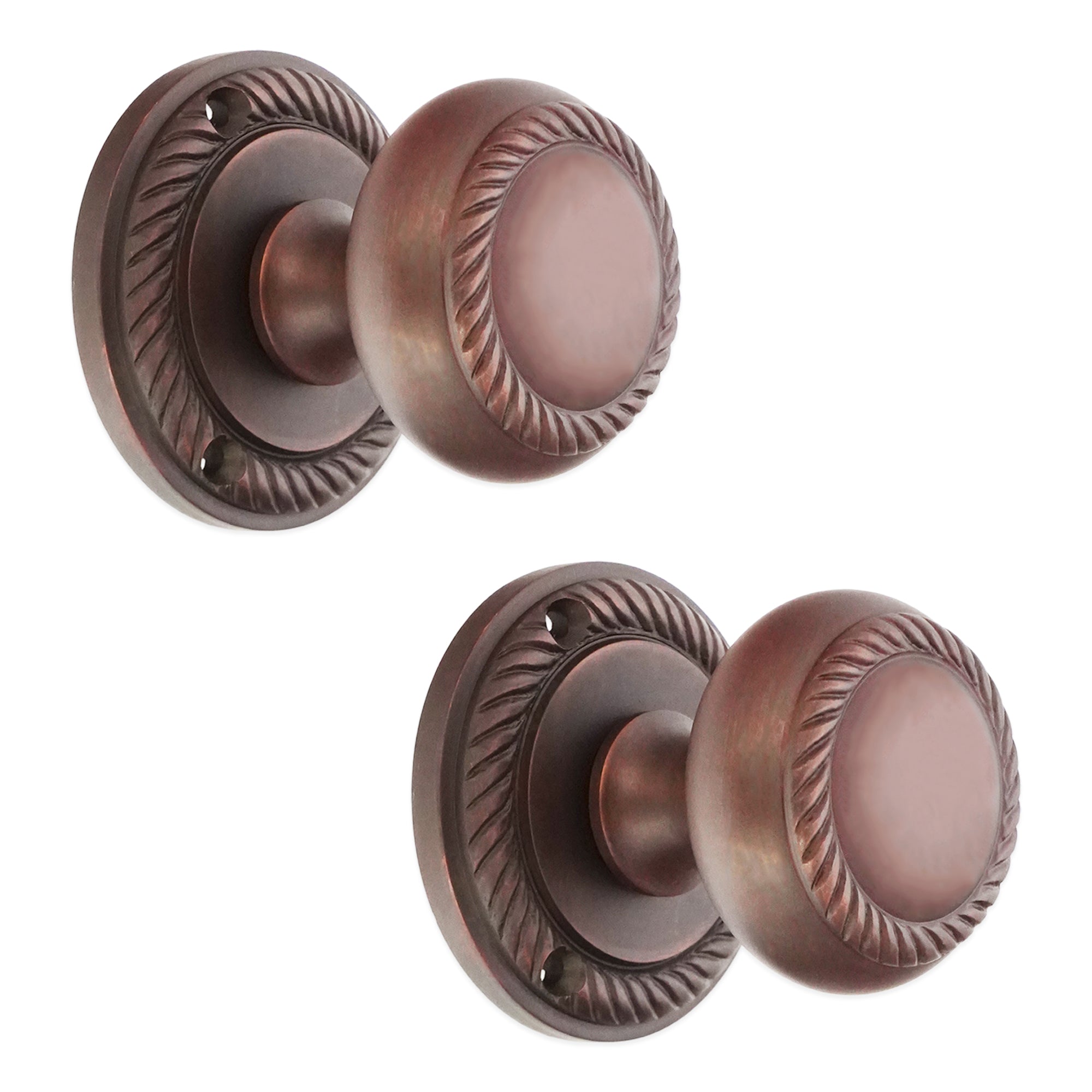 Georgian Mortice Door Knob Aged Bronze