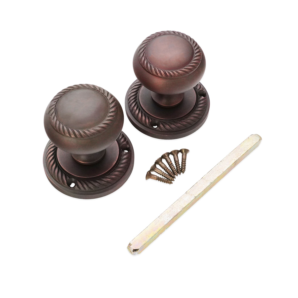 Georgian Mortice Door Knob Aged Bronze