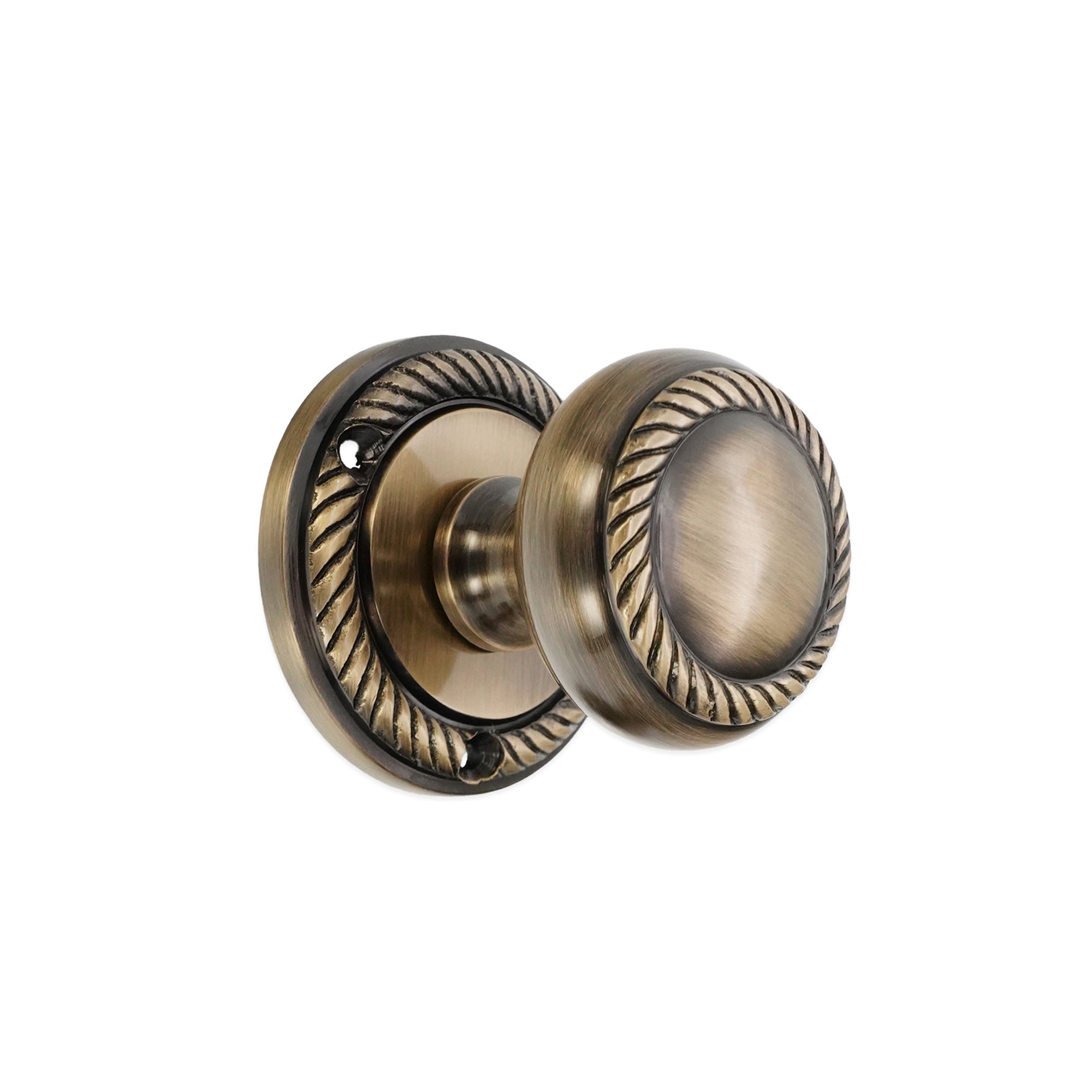 Georgian Mortice Door Knob Antique Brass