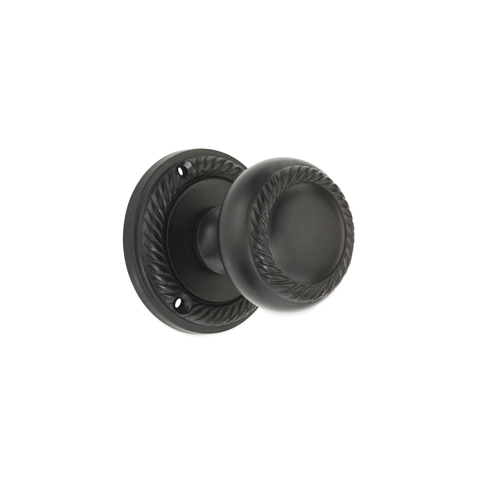 Georgian Mortice Door Knob Matt Black
