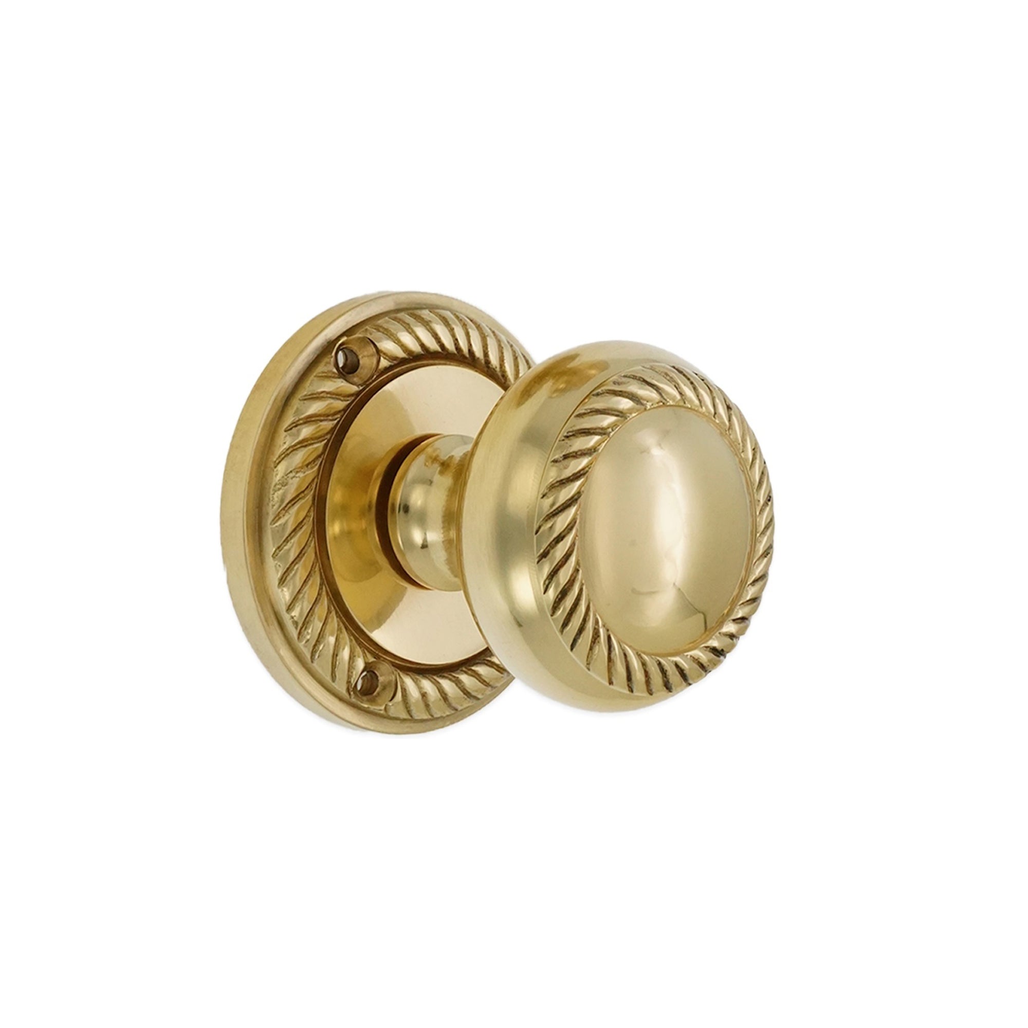 Georgian Mortice Door Knob Polished Brass