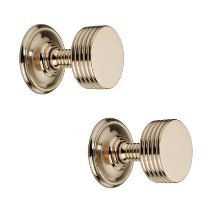 Oxford Mortice Door Knob Polished Brass