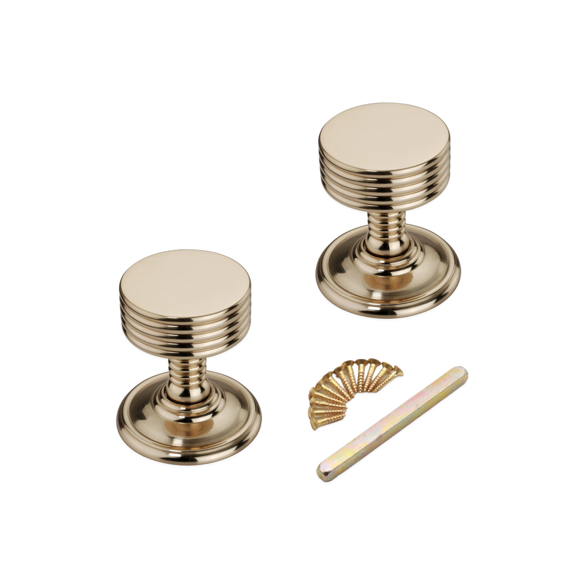 Oxford Mortice Door Knob Polished Brass