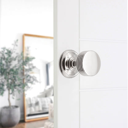 Oxford Mortice Door Knob Polished Nickel