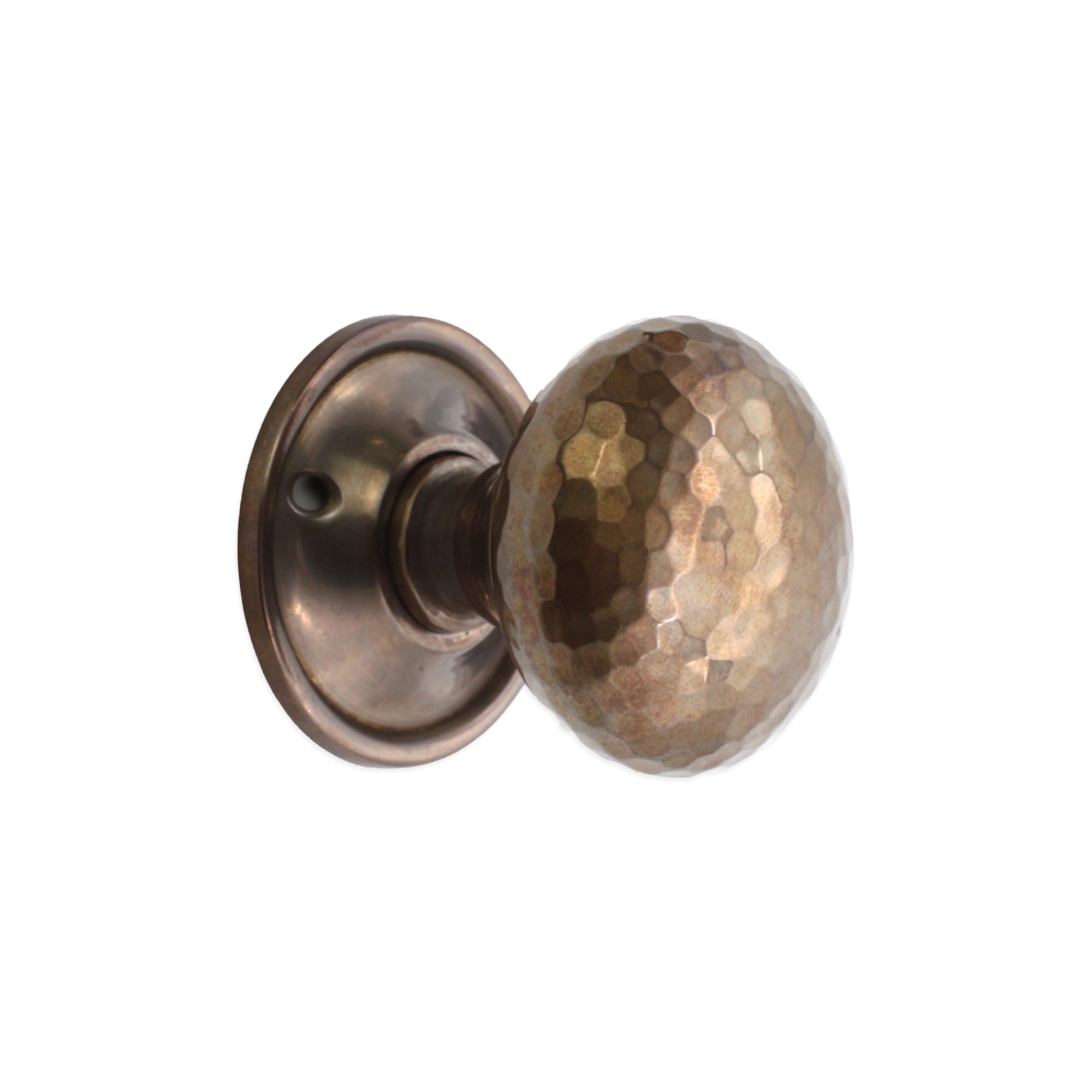 Hammered Mushroom Mortice/Rim Door Knob Antique