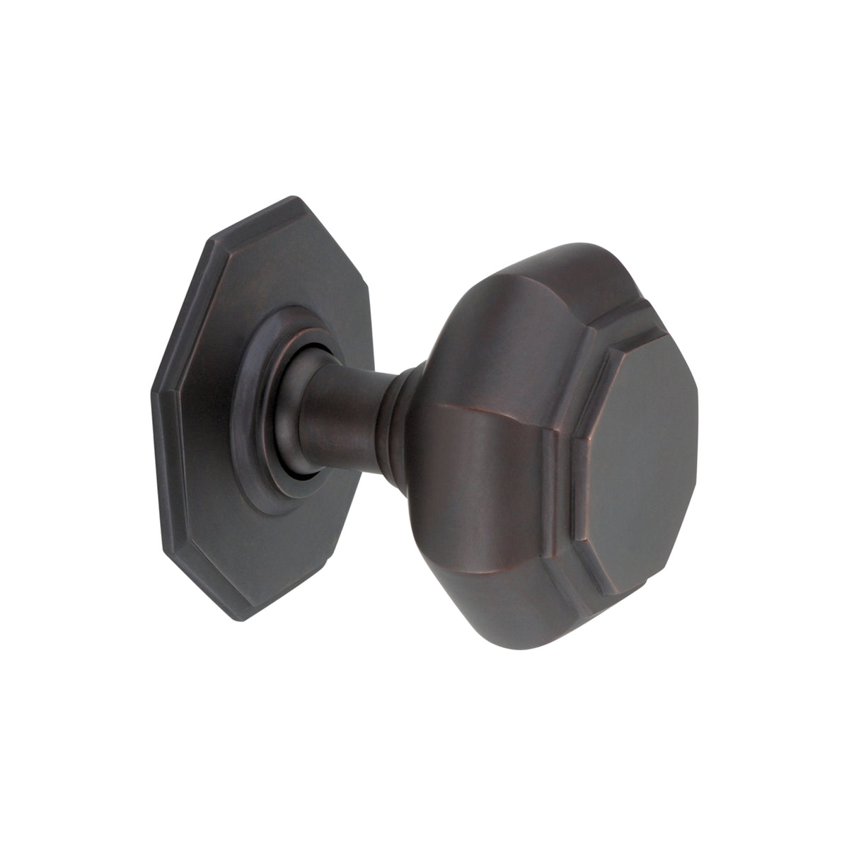 Octagonal Centre Door Knob Aged Bronze