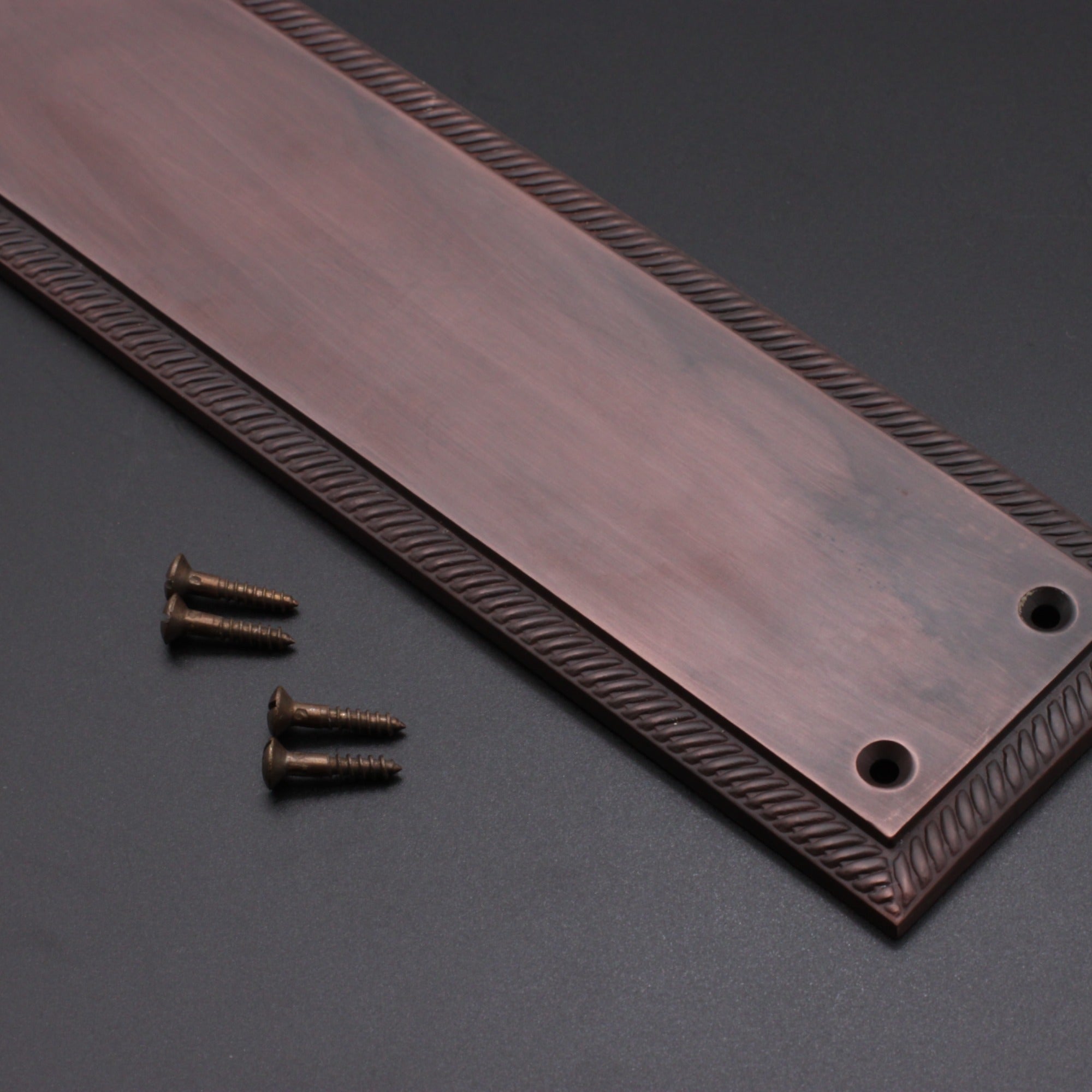 Georgian Finger Plate 300mm Aged Bronze