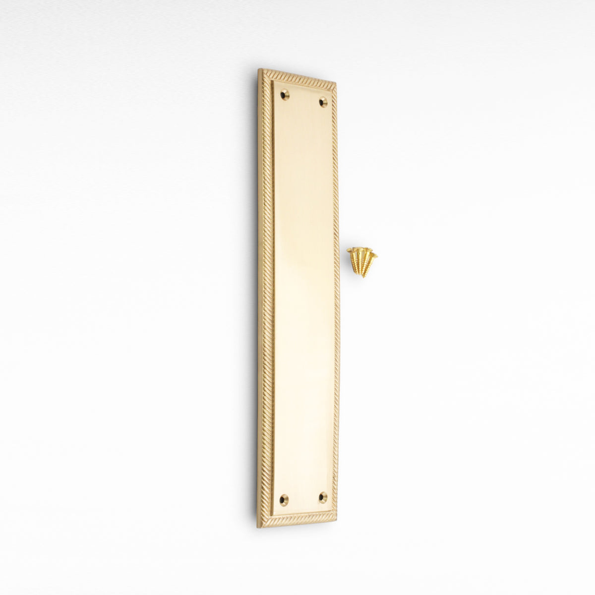 Georgian Finger Plate 300mm  Satin Brass