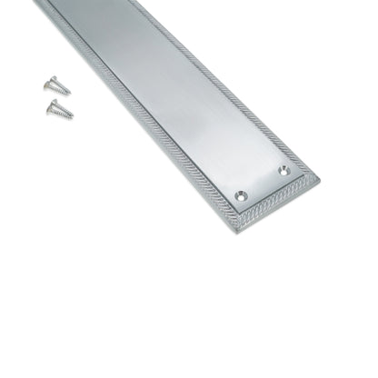 Georgian Finger Plate 300mm Satin Chrome