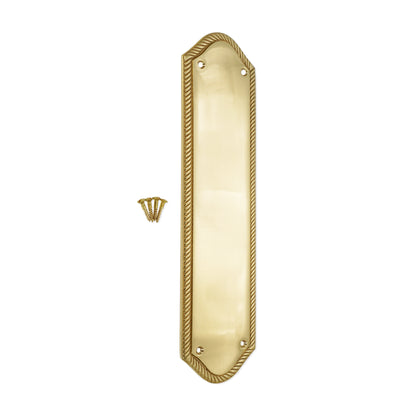 Georgian Half Round  Finger Plate 300mm Polished Brass