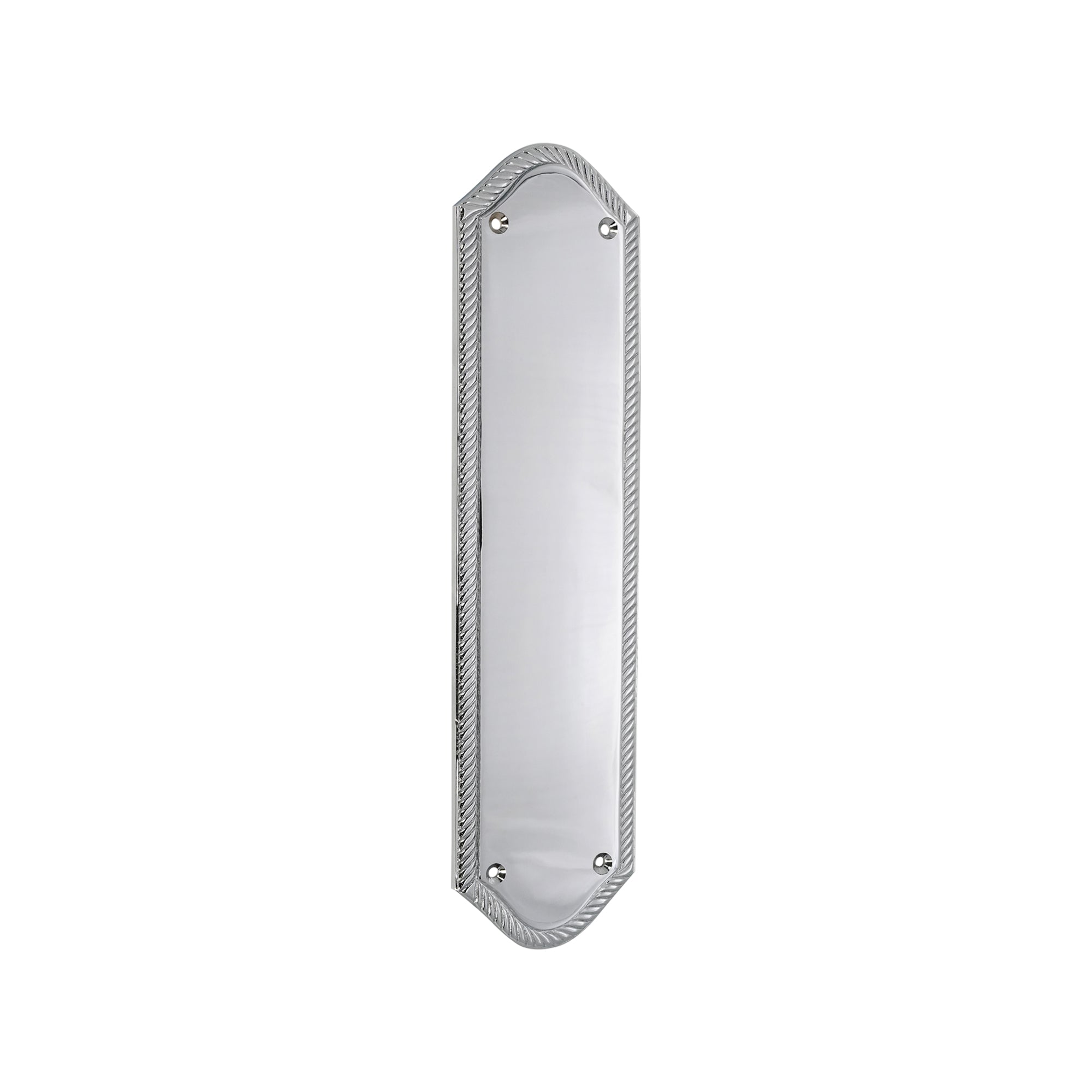 Georgian Half Round Finger Plate 300mm Polished Chrome