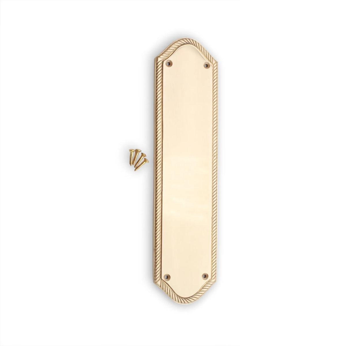 Georgian Half Round  Finger Plate 300mm Satin Brass