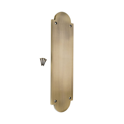 Victorian Half Round Finger Plate 300mm Antique Brass