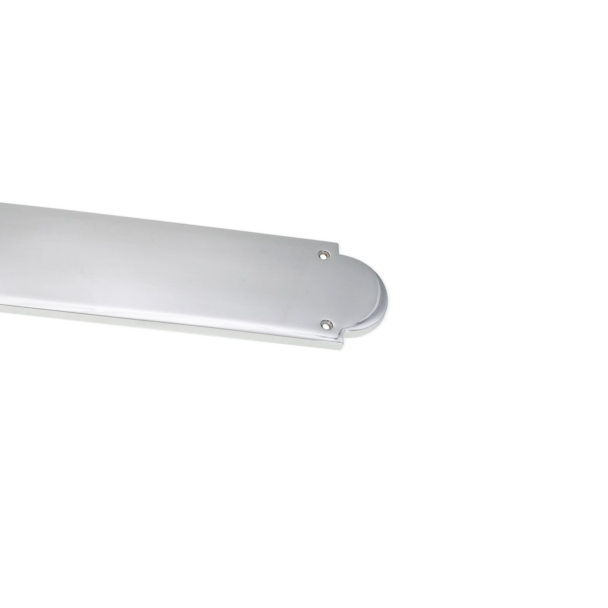 Victorian Half Round Finger Plate 300mm Polished Chrome