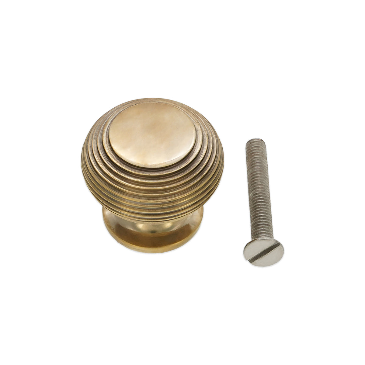Beehive Large 40mm Cupboard Knob Aged Brass