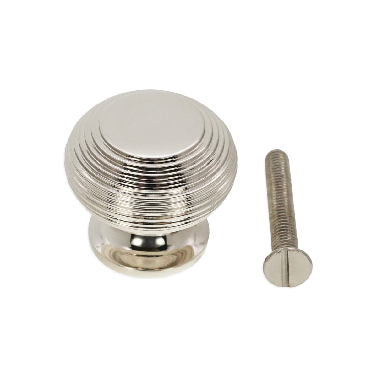 Beehive Large 40mm Cupboard Knob Polished Nickel