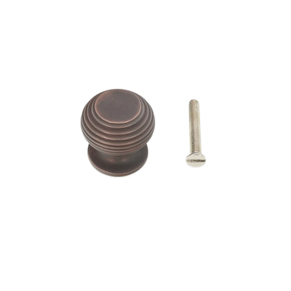 Beehive Small 30mm Cupboard Knob Aged Bronze
