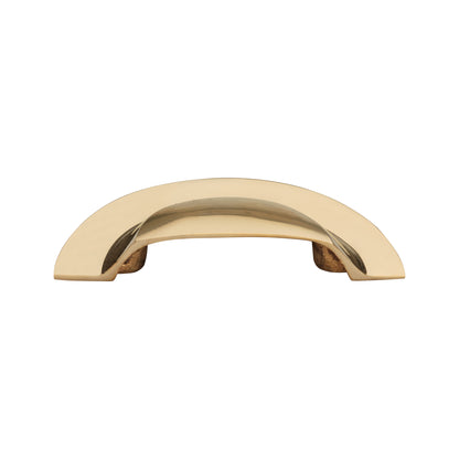 Slim Cup Handle Large Polished Brass Unlacquered