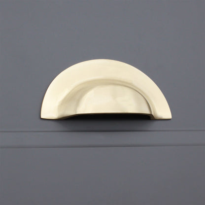 Slim Cup Handle Large Satin Brass