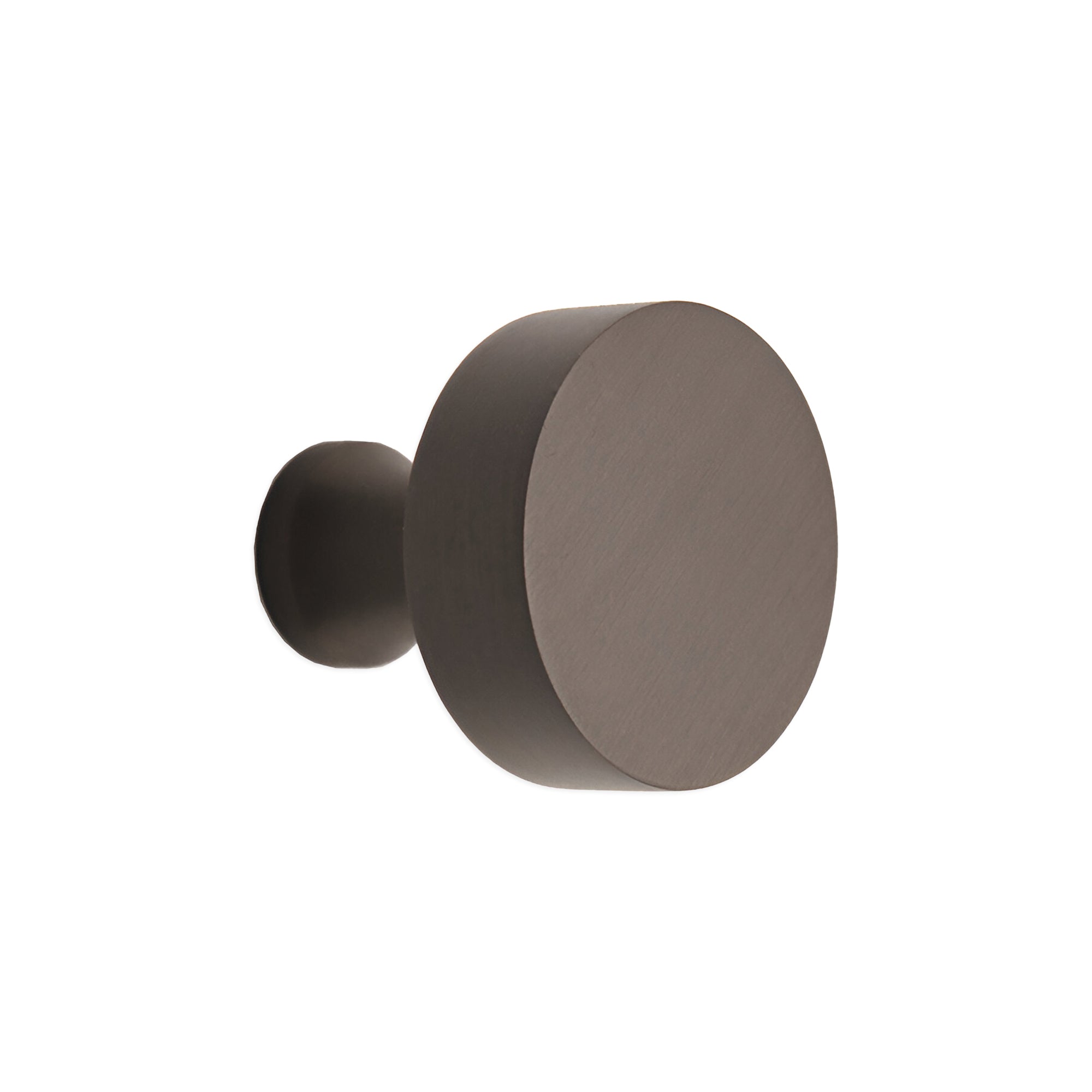 Round Cupboard Knob Gunmetal Grey
