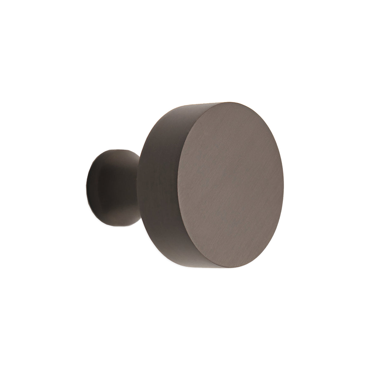 Round Cupboard Knob Gunmetal Grey