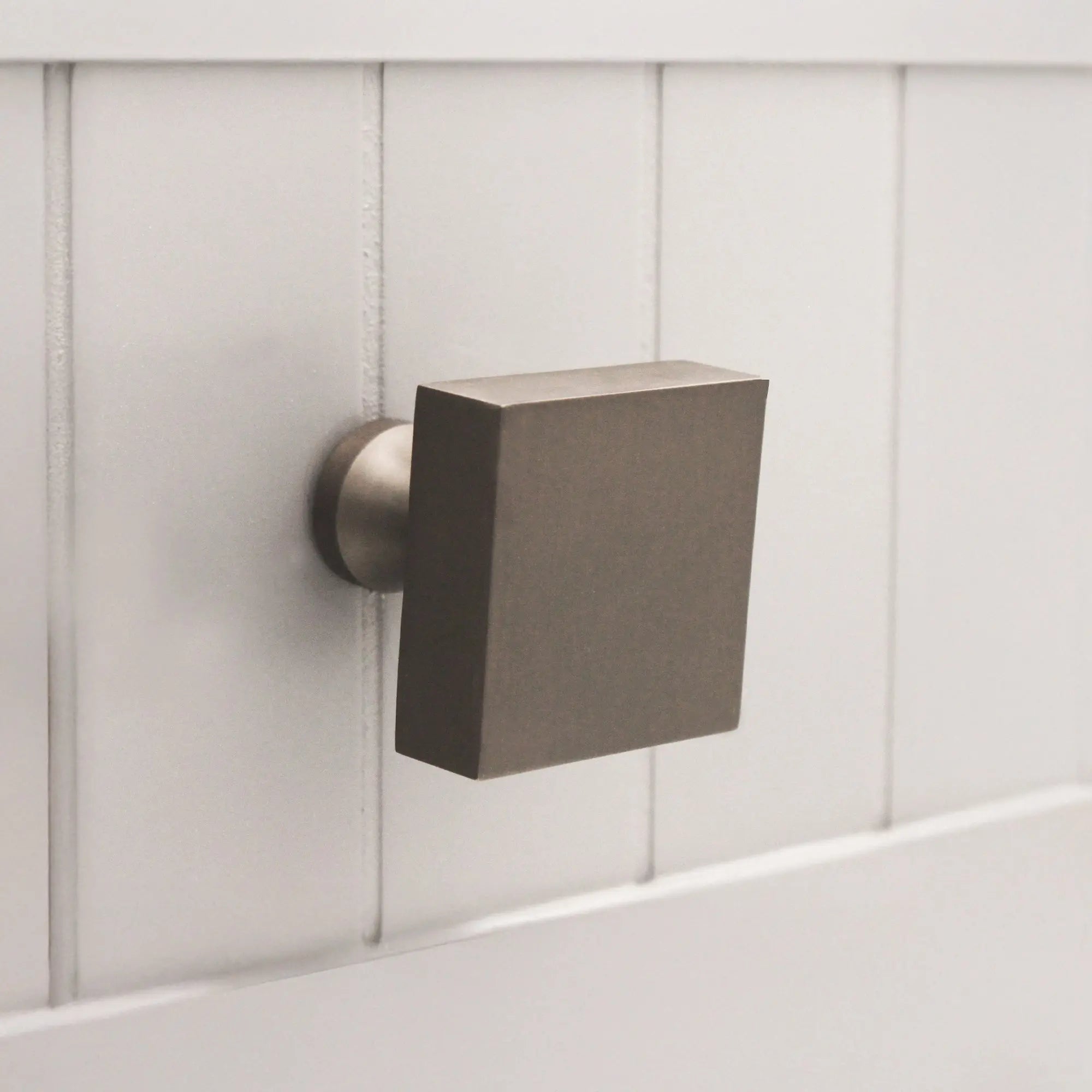 Square Cupboard Knob Gunmetal Grey Spira