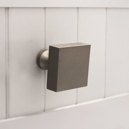 Square Cupboard Knob Gunmetal Grey Spira