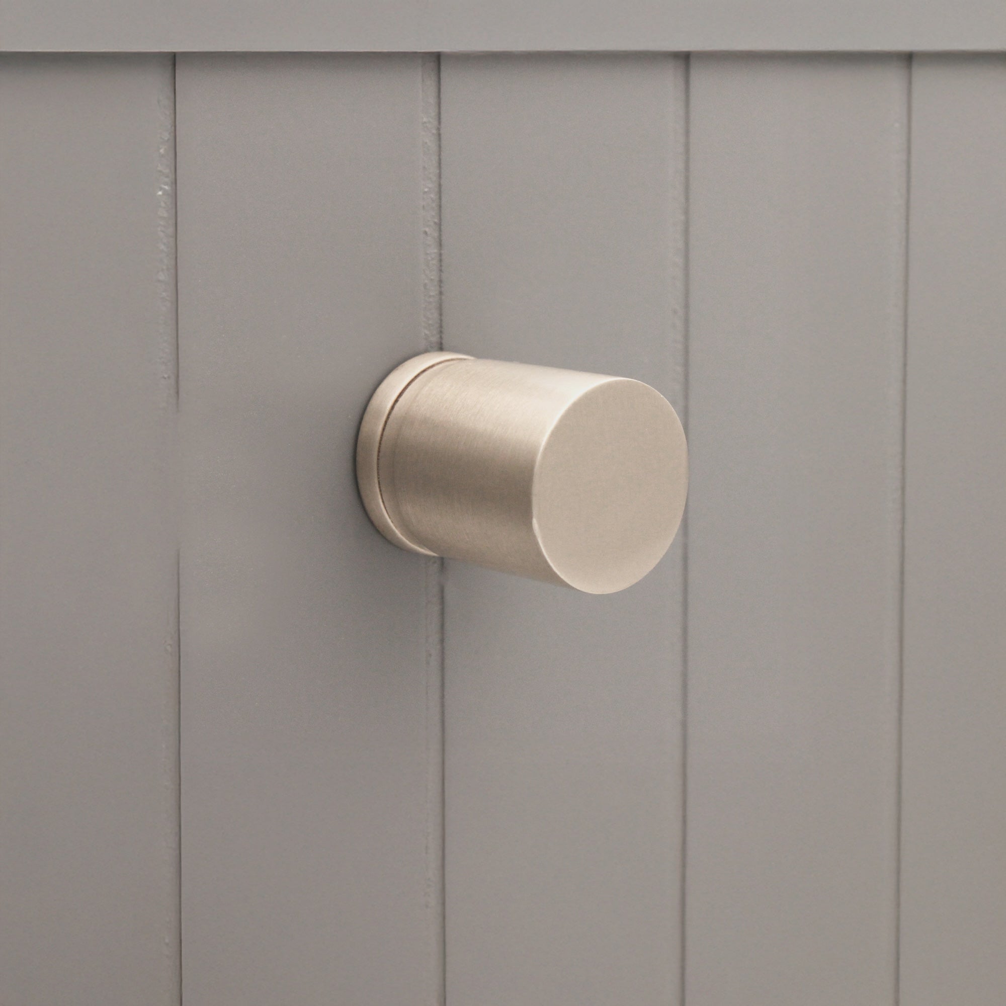 Cylinder Cupboard Pull Satin Silver