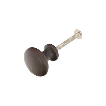 Mushroom 25mm Cupboard Knob Aged Bronze