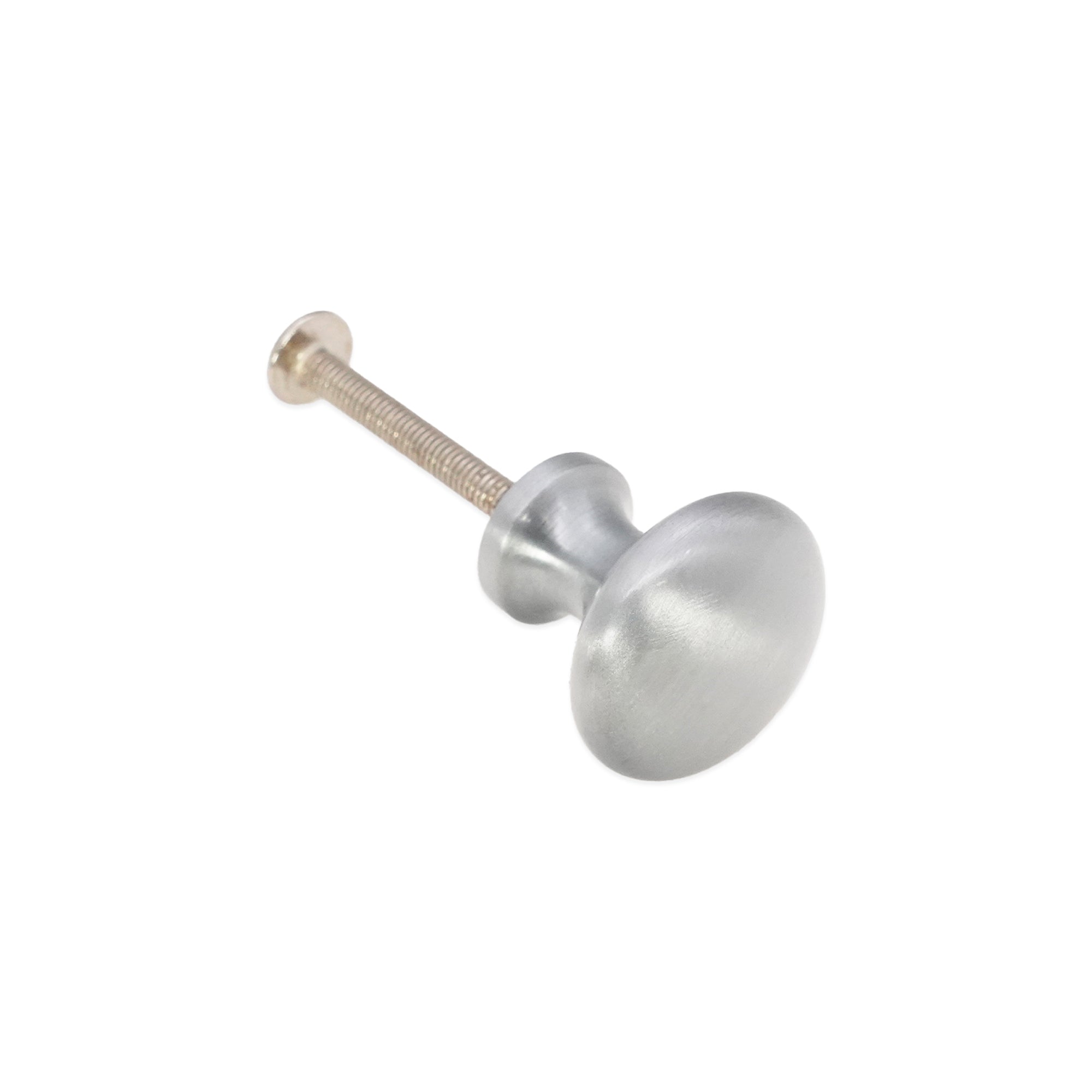 Mushroom 25mm Cupboard Knob Satin Chrome