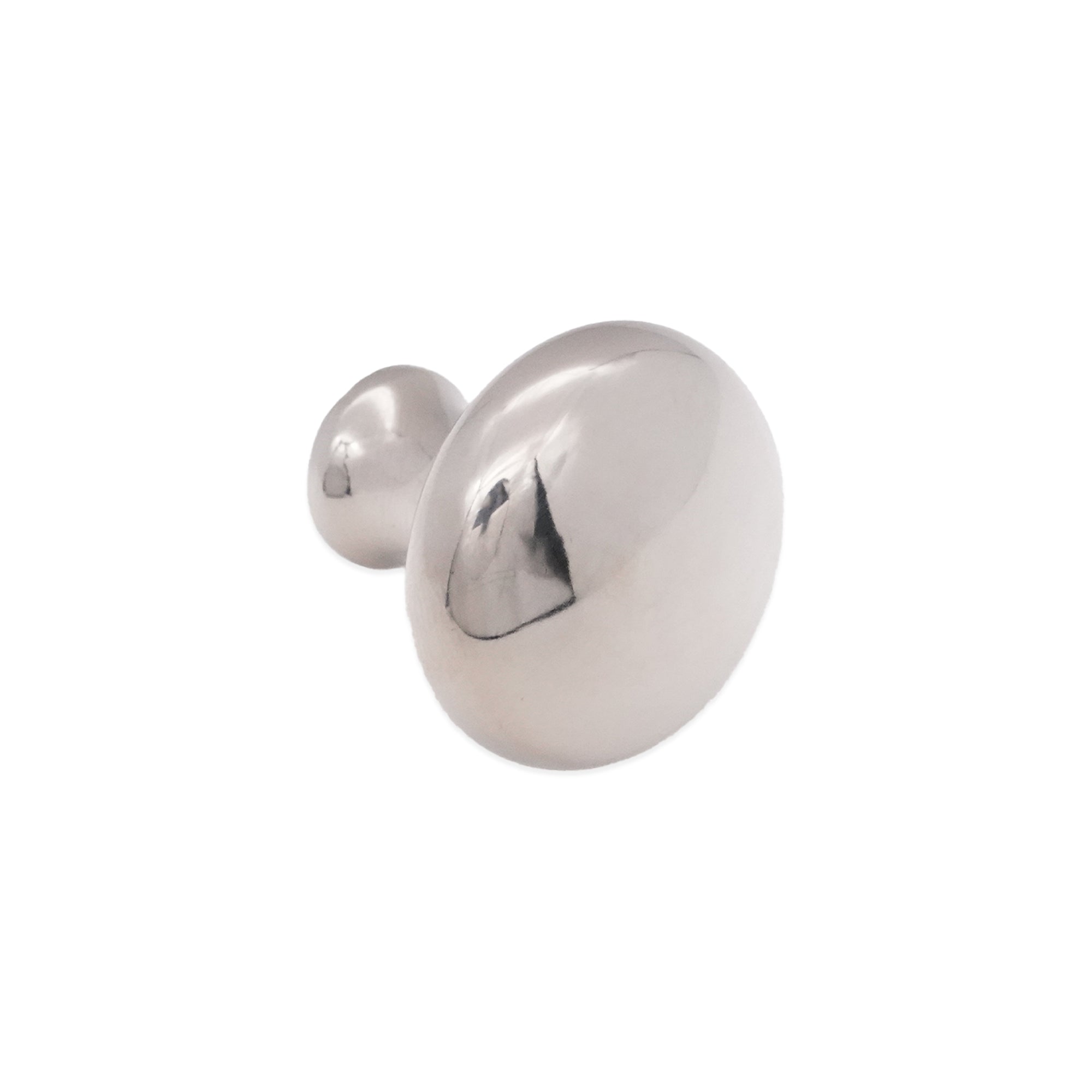 Mushroom 32mm Cupboard Knob Polished Nickel