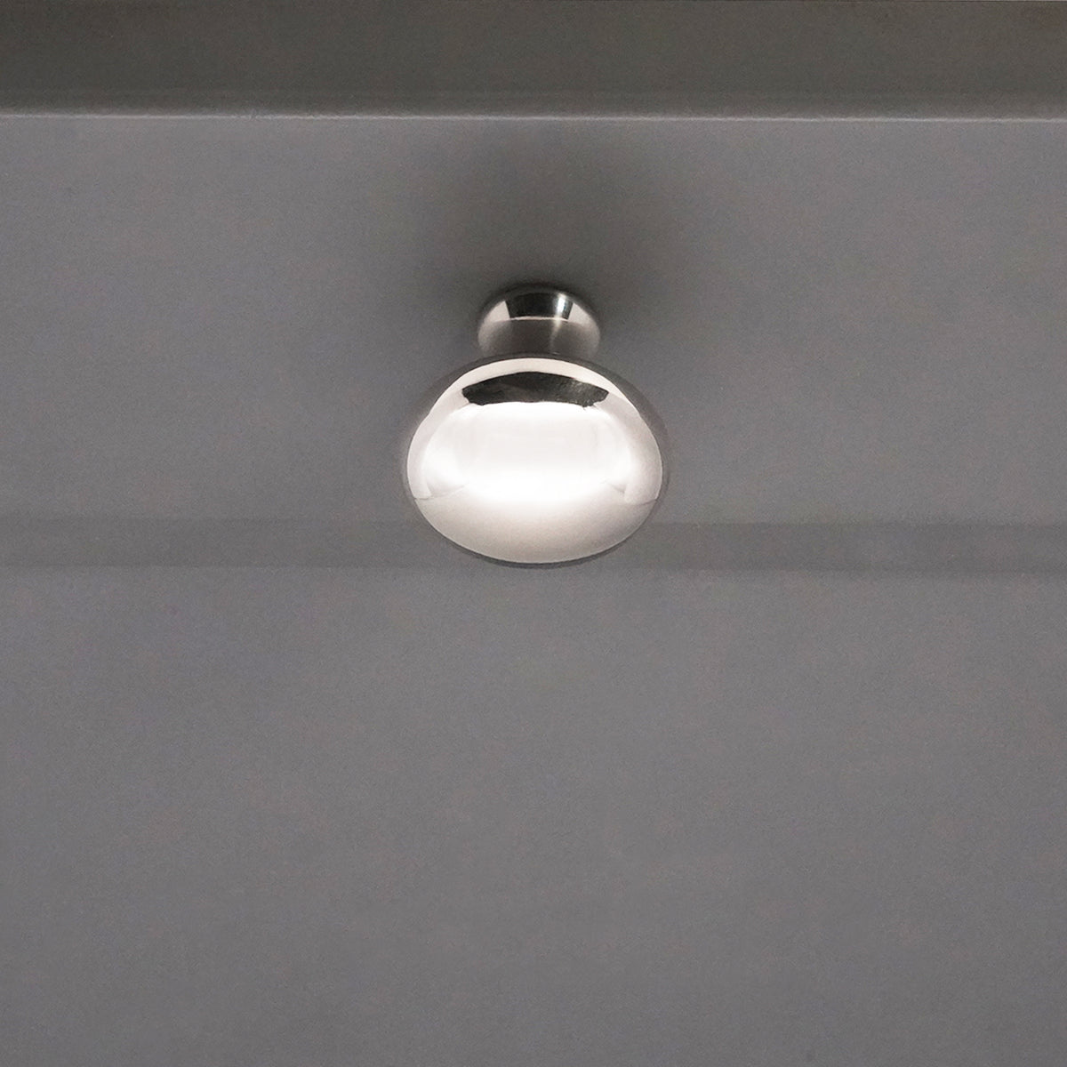 Mushroom 32mm Cupboard Knob Polished Nickel