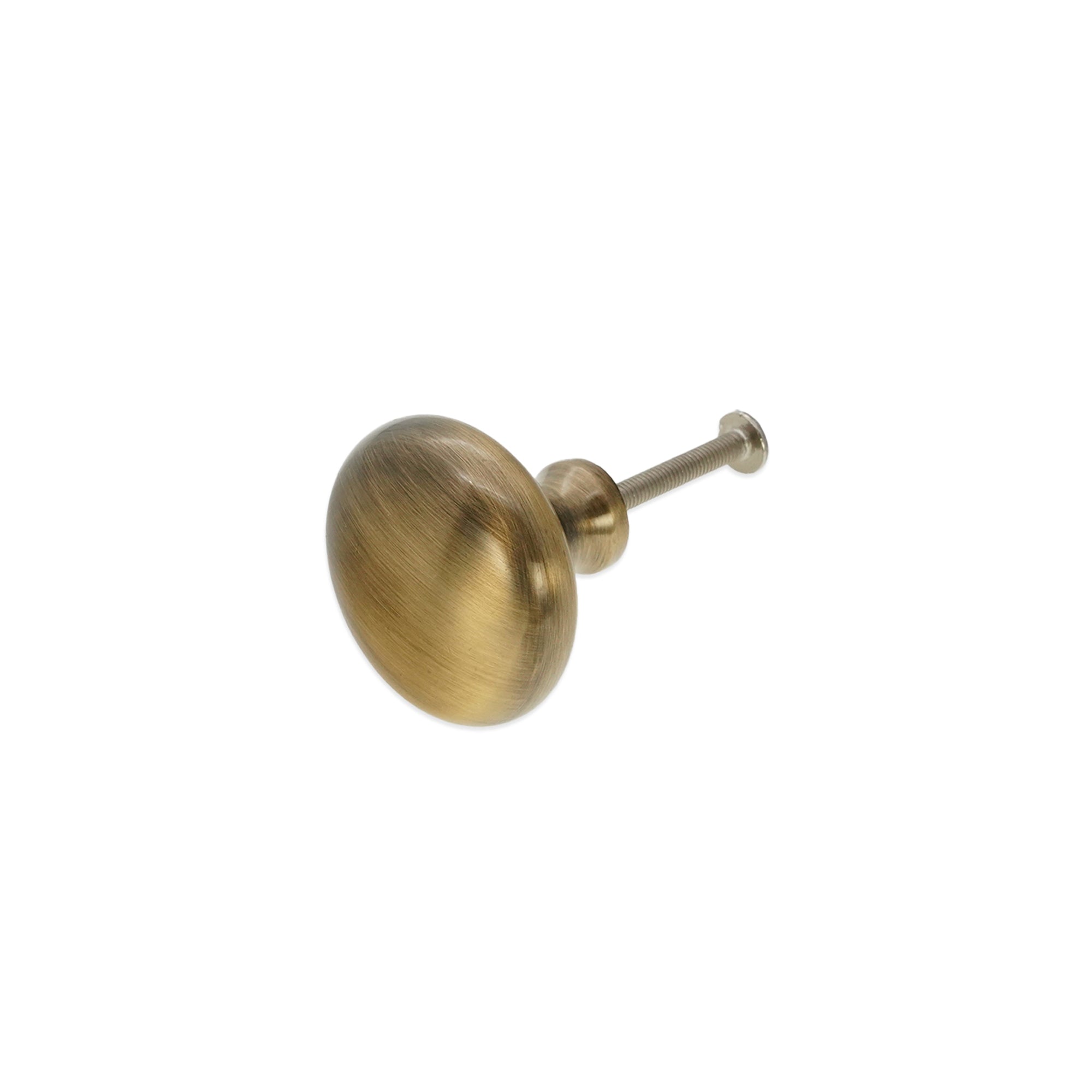 Mushroom 38mm Cupboard Knob Antique Brass