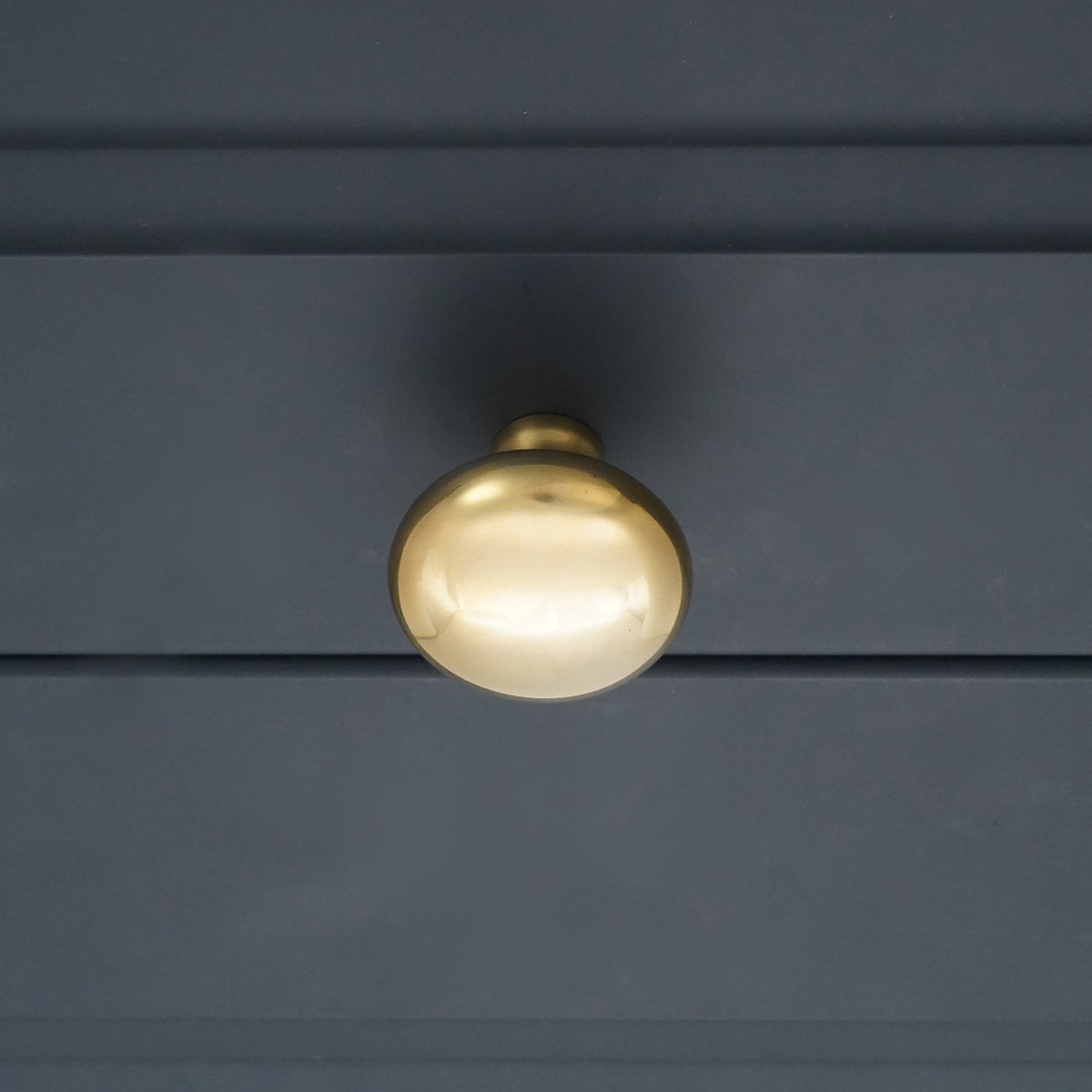 Mushroom 38mm Cupboard Knob Polilshed Brass Unlacquered