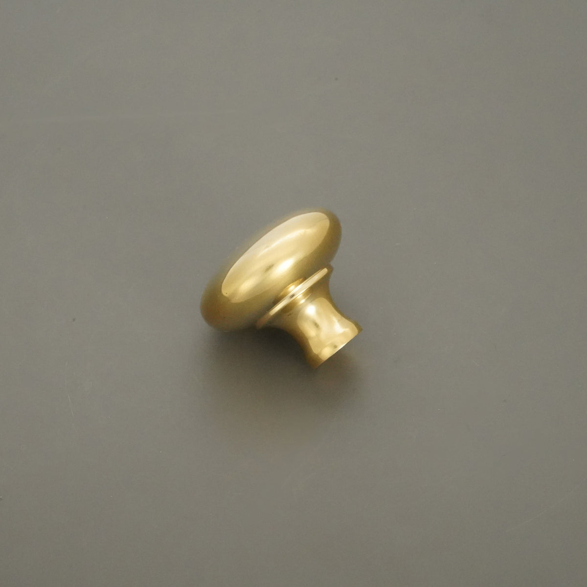 Mushroom 38mm Cupboard Knob Polilshed Brass Unlacquered