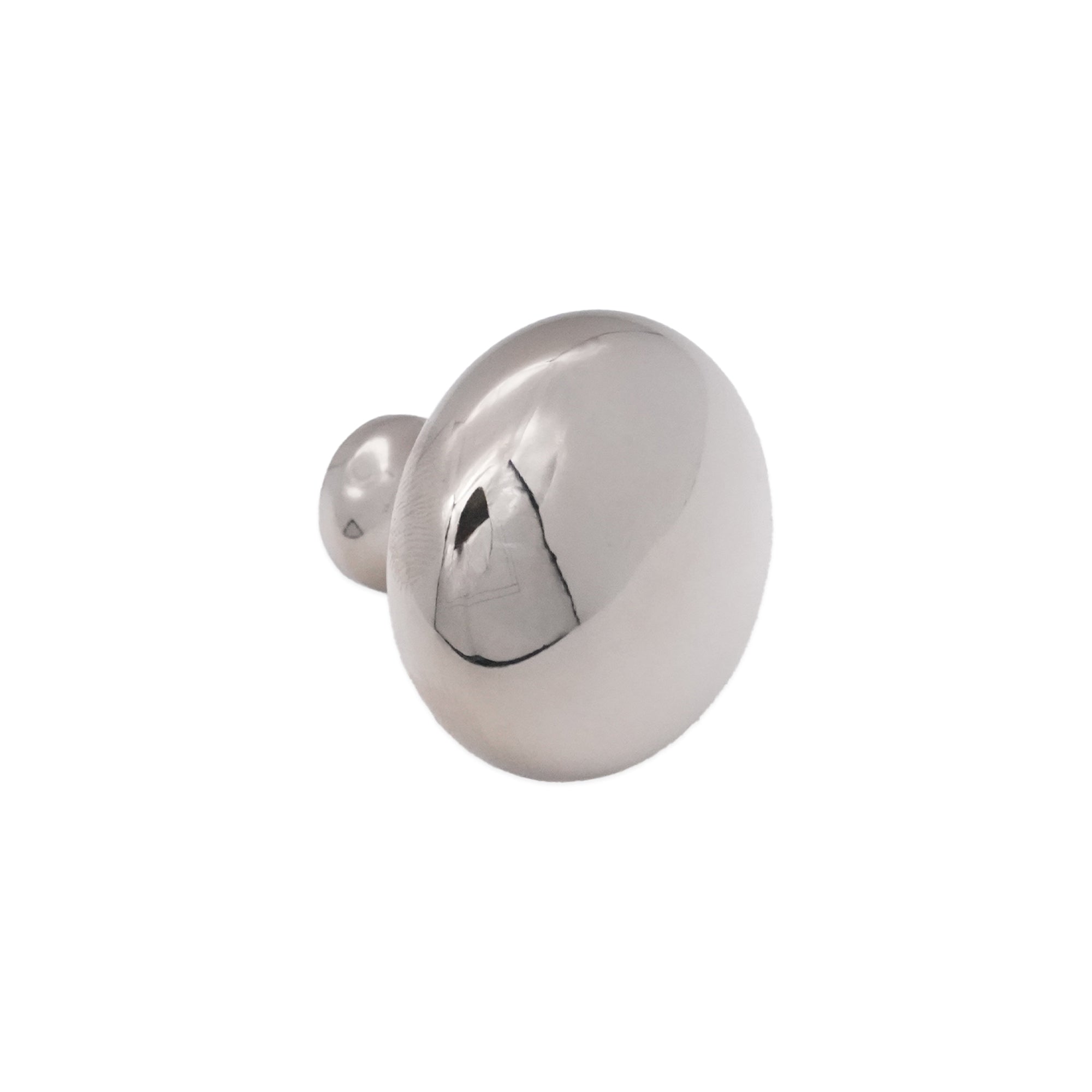 Mushroom 38mm Cupboard Knob Polished Nickel