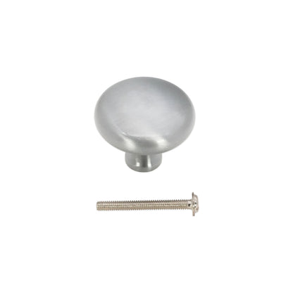 Mushroom 38mm Cupboard Knob Satin Chrome