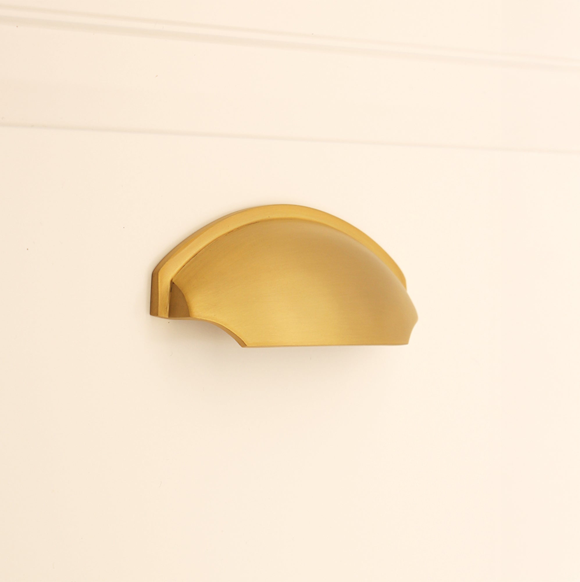 Tulip Cup Drawer Pull Satin Brass