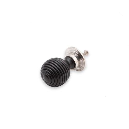 Ebonised Preston Large Cupboard Knob Polished Nickel