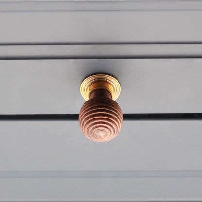 Rosewood Preston Large Cupboard Knob Aged Brass