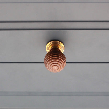 Rosewood Preston Small Cupboard Knob Aged Brass