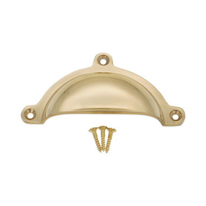 Cottage Cup Pull Polished Brass