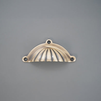 Shell Cup Pull Antique Brass