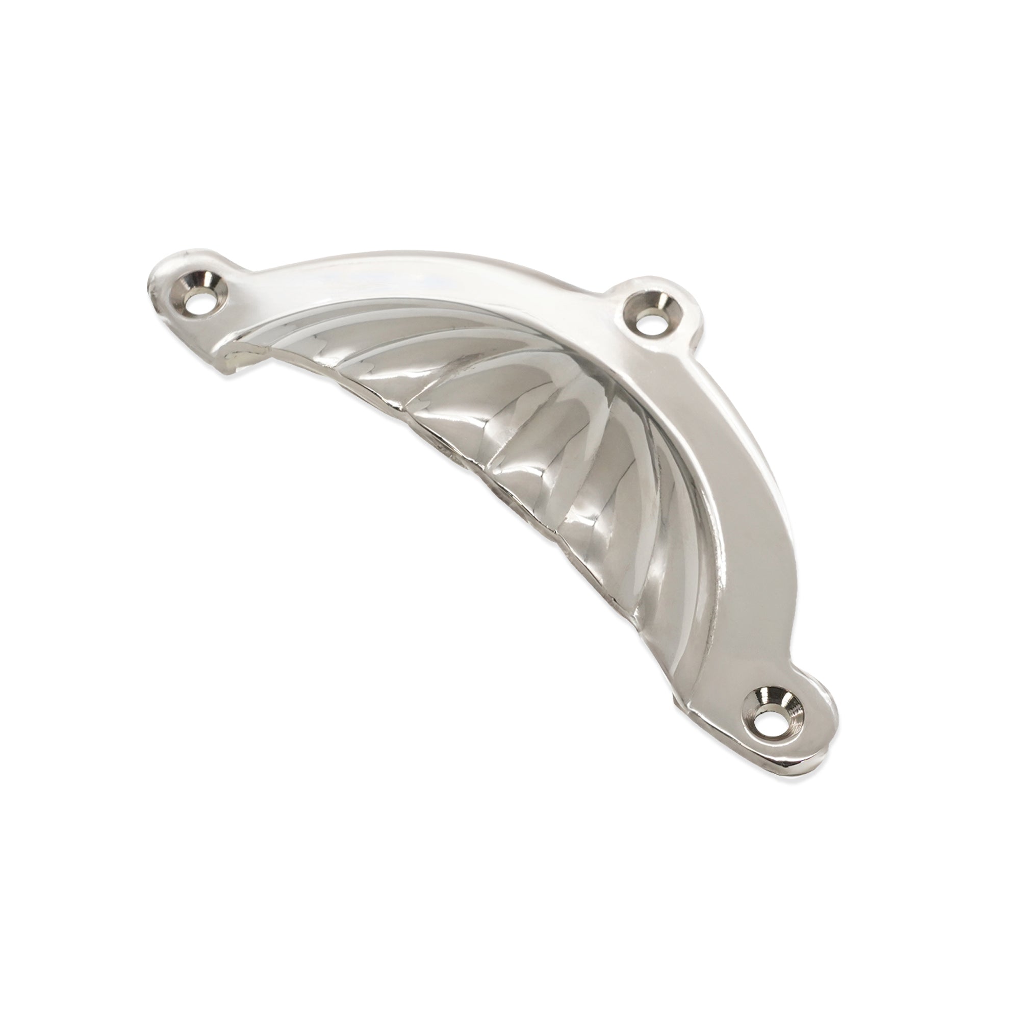 Shell Cup Pull Polished Nickel
