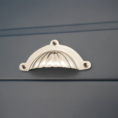 Shell Cup Pull Polished Nickel
