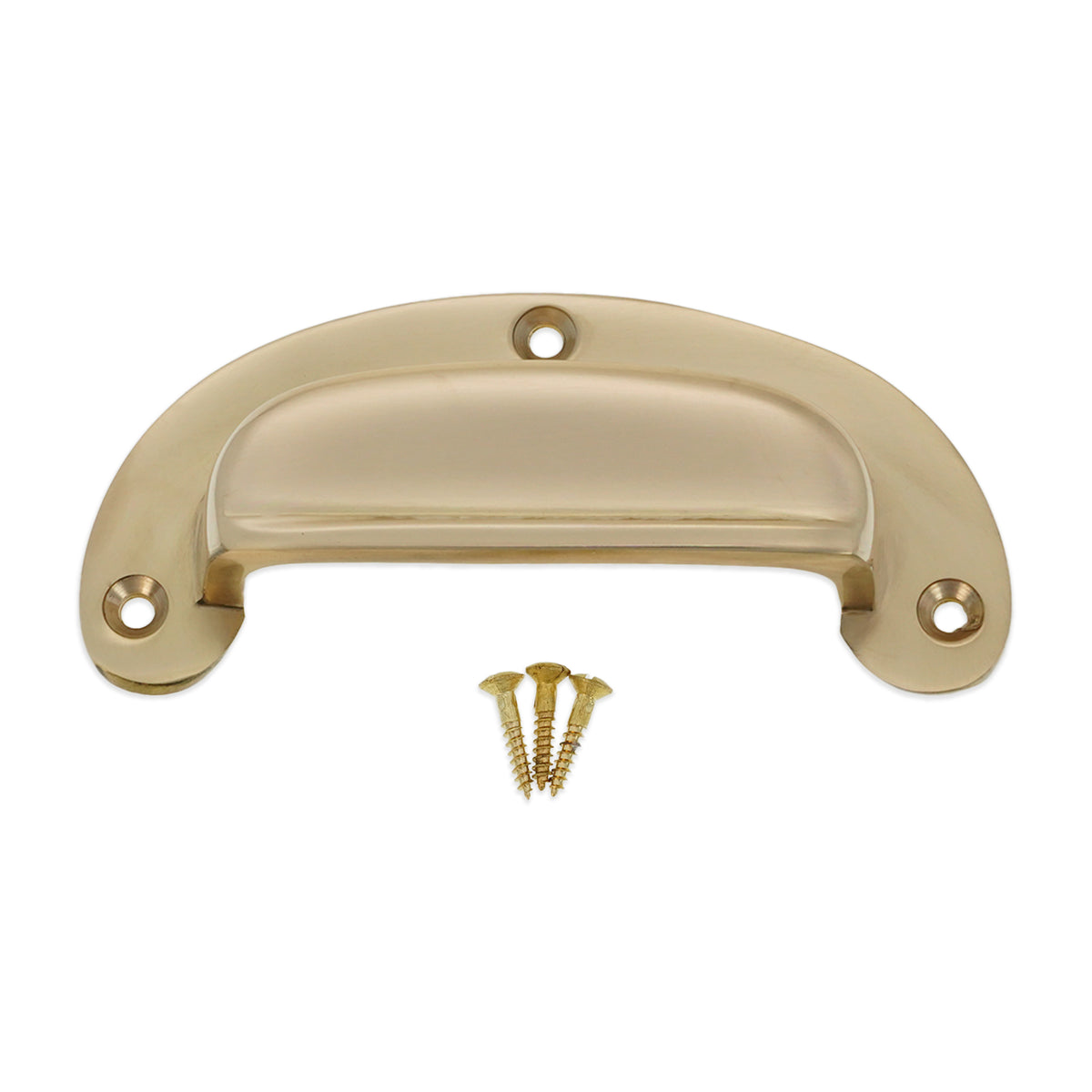 Traditional Cup Pull Polished Brass