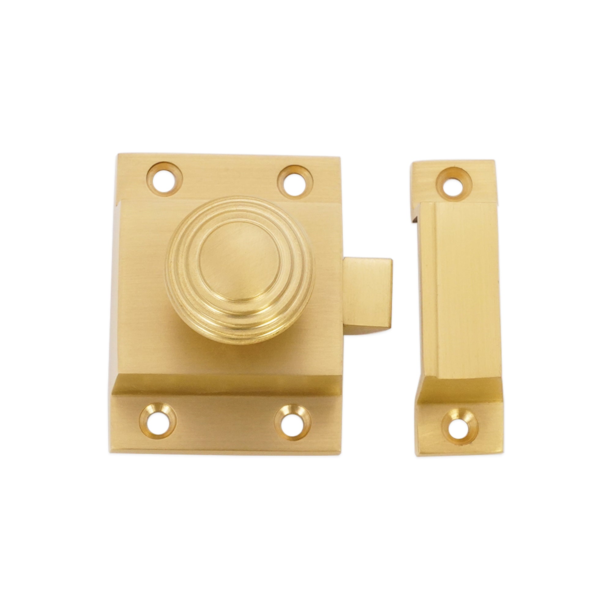 Beehive Cupboard Catch Satin Brass