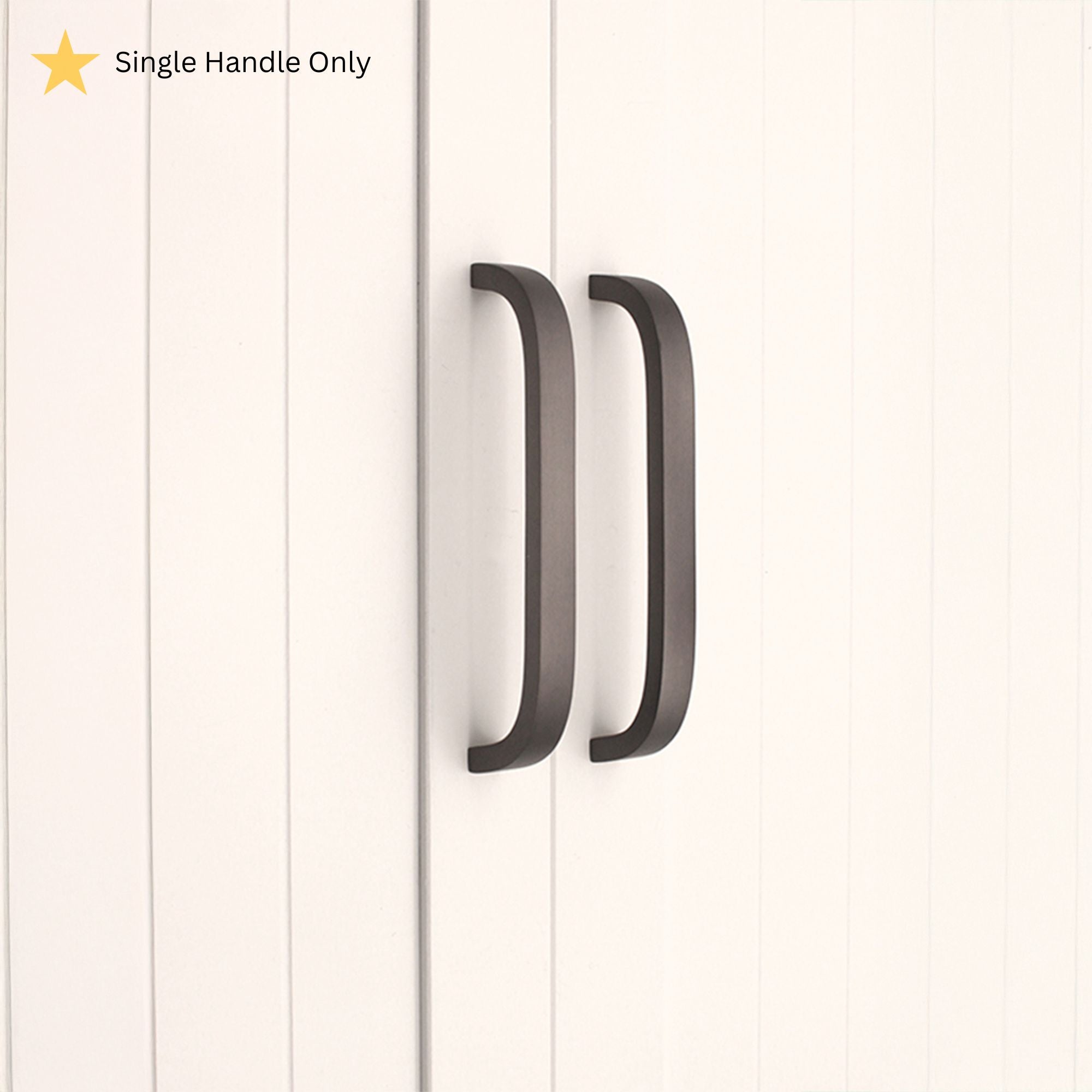 Curve Bar Cabinet Handle Gunmetal Grey Small